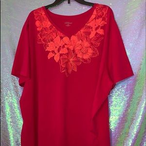 *CLEARANCE* Catherine’s WMNS Red Blouse Sz 3X